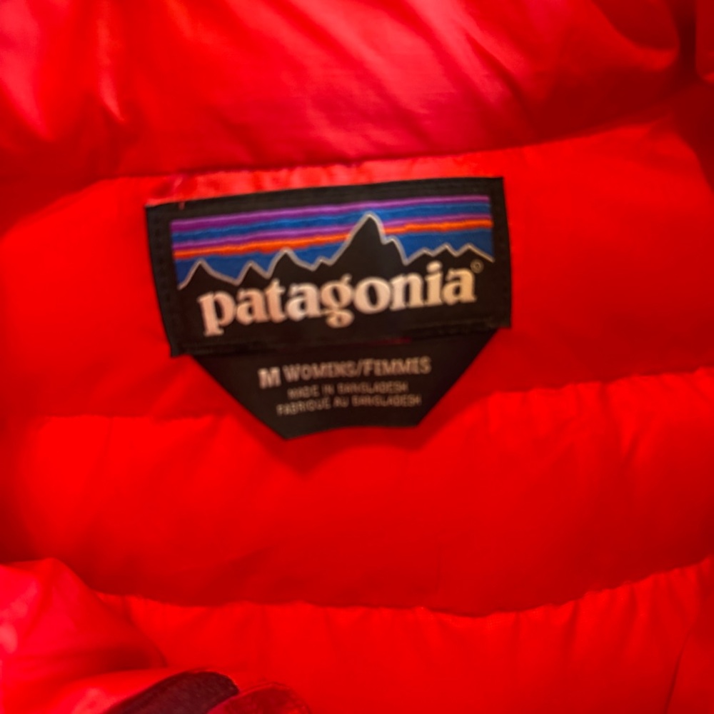 PATAGONIA Womens Down Sweater Jacket Catalan Coral SIZE M - Picture 4 of 12